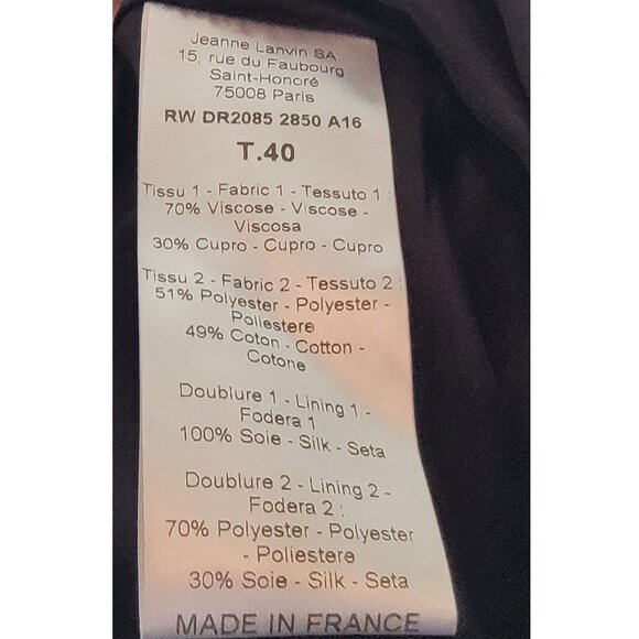 Lanvin Strapless Gown-Velvet Bodice & Draped Skirt Wine/Black Size 40 / US 8 - Picture 7 of 8